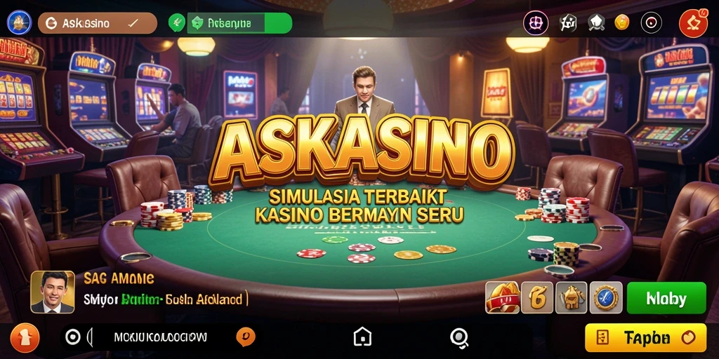 Tampilan gameplay simulation dari ASKASINO yang menawan.