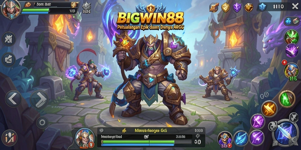Menampilkan aksi pertarungan epik dalam dunia ARPG BIGWIN88.