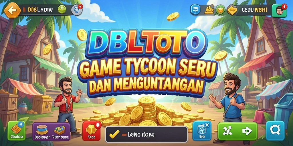 Screenshot DBLTOTO menampilkan gameplay seru dalam mengelola bisnis Tycoon.