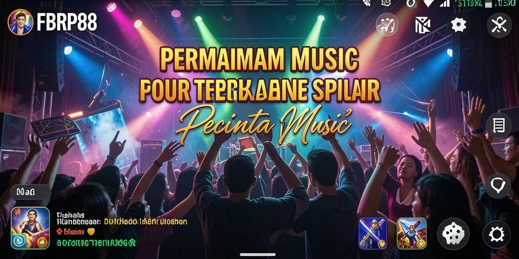 Tampilan gameplay yang seru dalam FBRP88 dengan berbagai lagu.