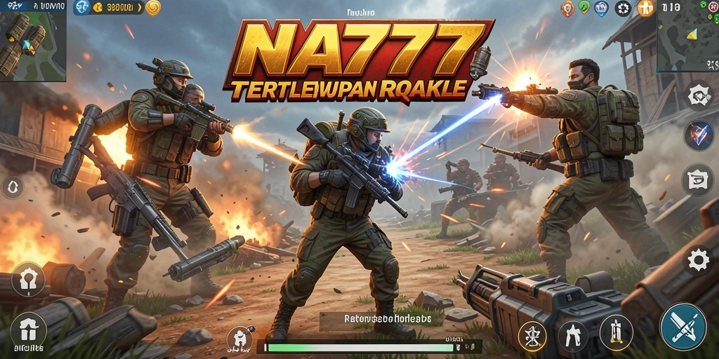 Screenshot gameplay NA777 yang menggambarkan pertempuran mendebarkan dalam Battle Royale.