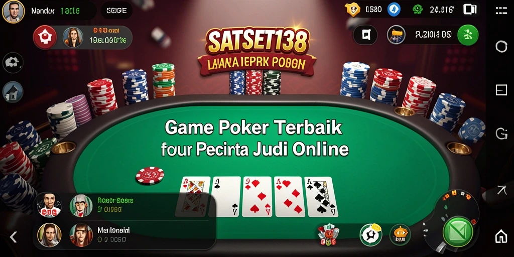 Tampilan gameplay poker yang mendebarkan di SATSET138.