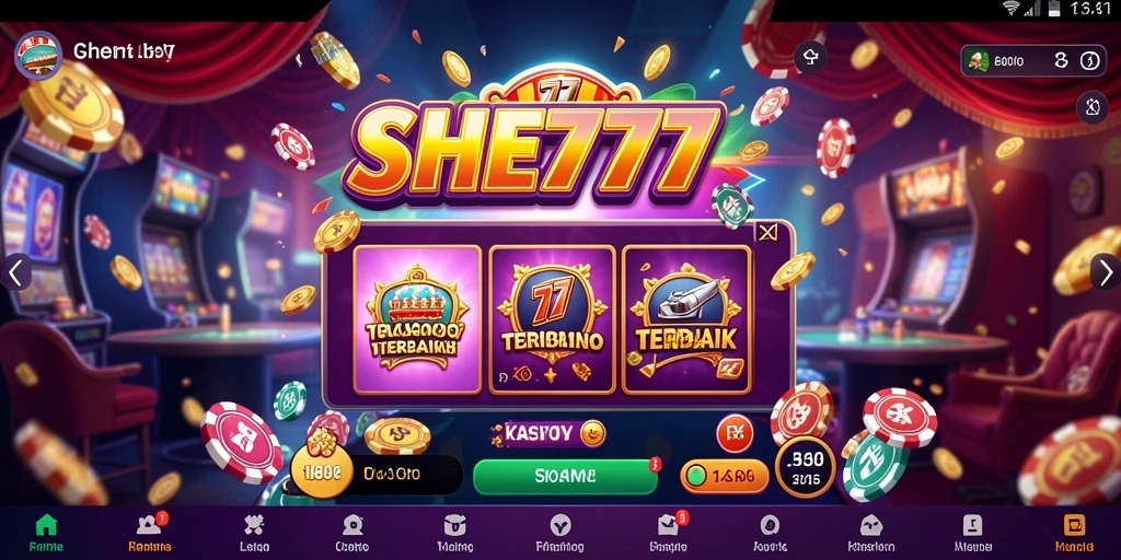 Screenshot gameplay SHE777 yang menampilkan kegembiraan di dunia Kasino.