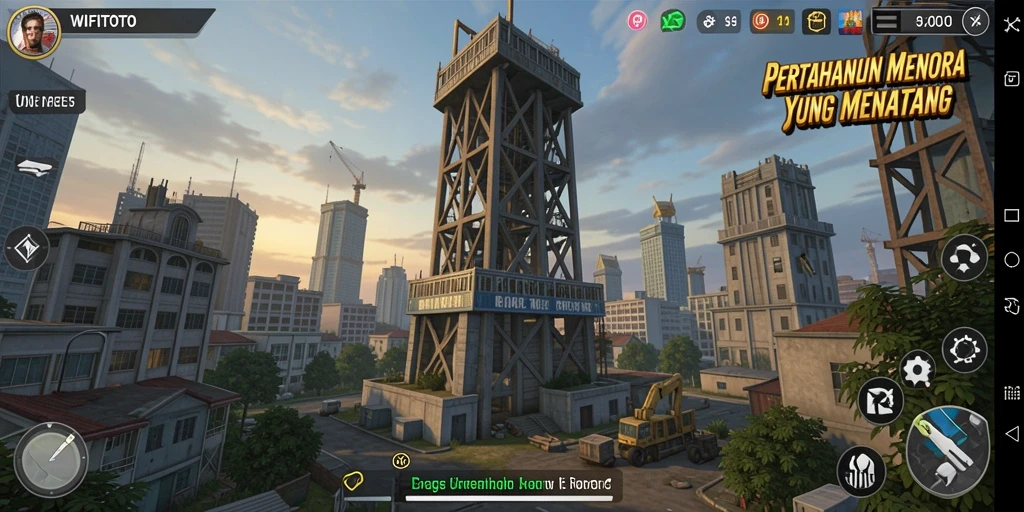 Tampilan gameplay seru dari WIFITOTO dalam mode Tower Defense.